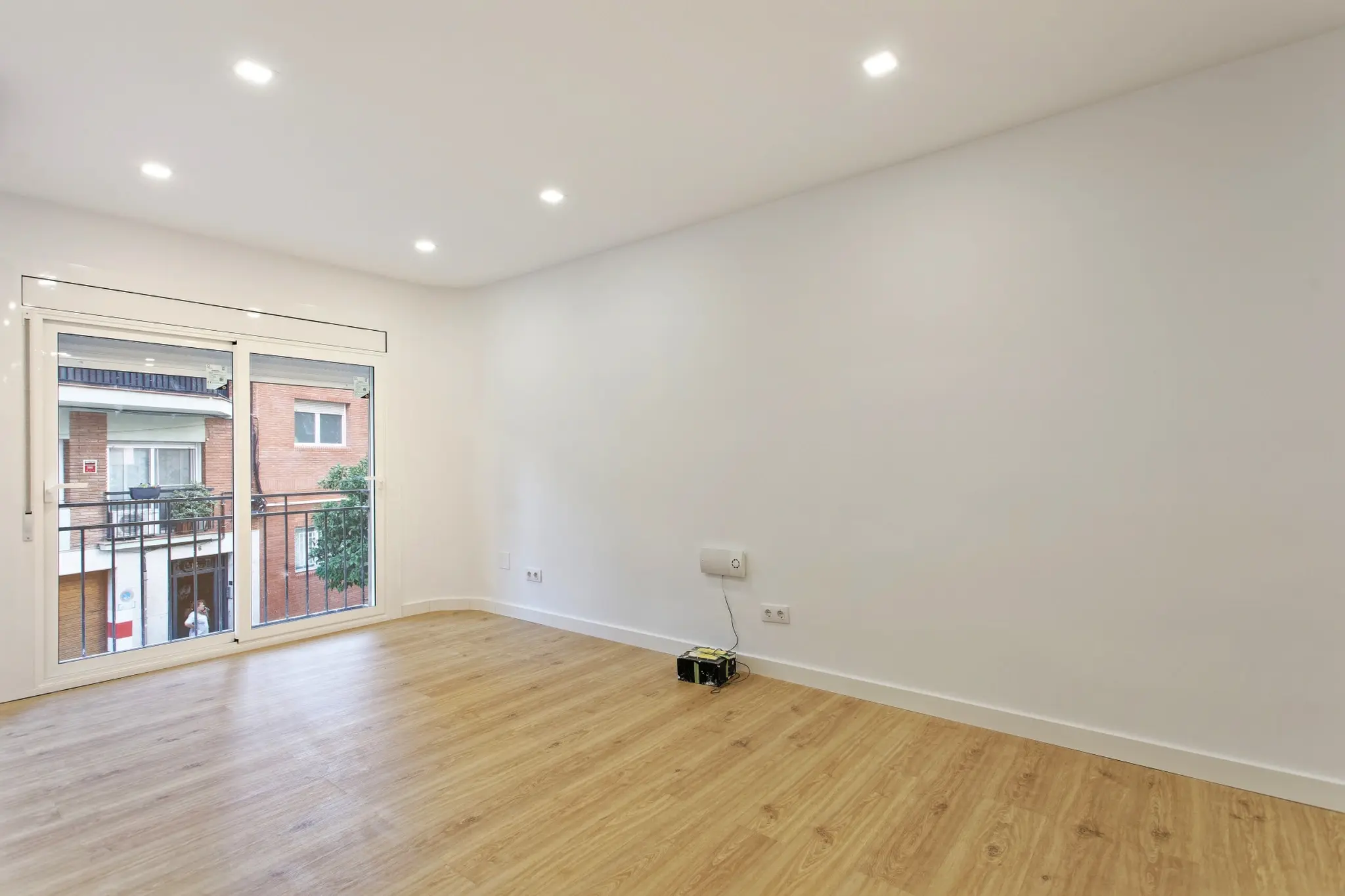 Salón · Sofá y plantas antes del home staging