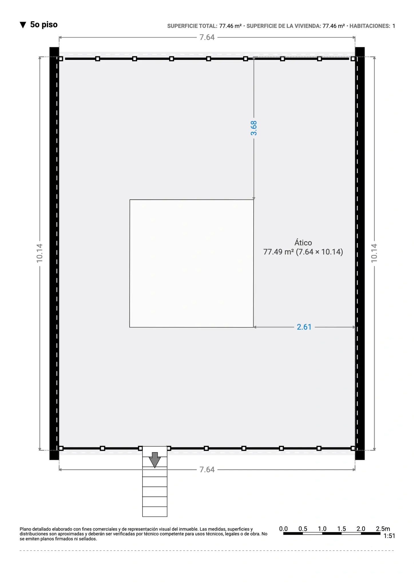 Plano inmobiliario 2D con medidas · Proyecto 03