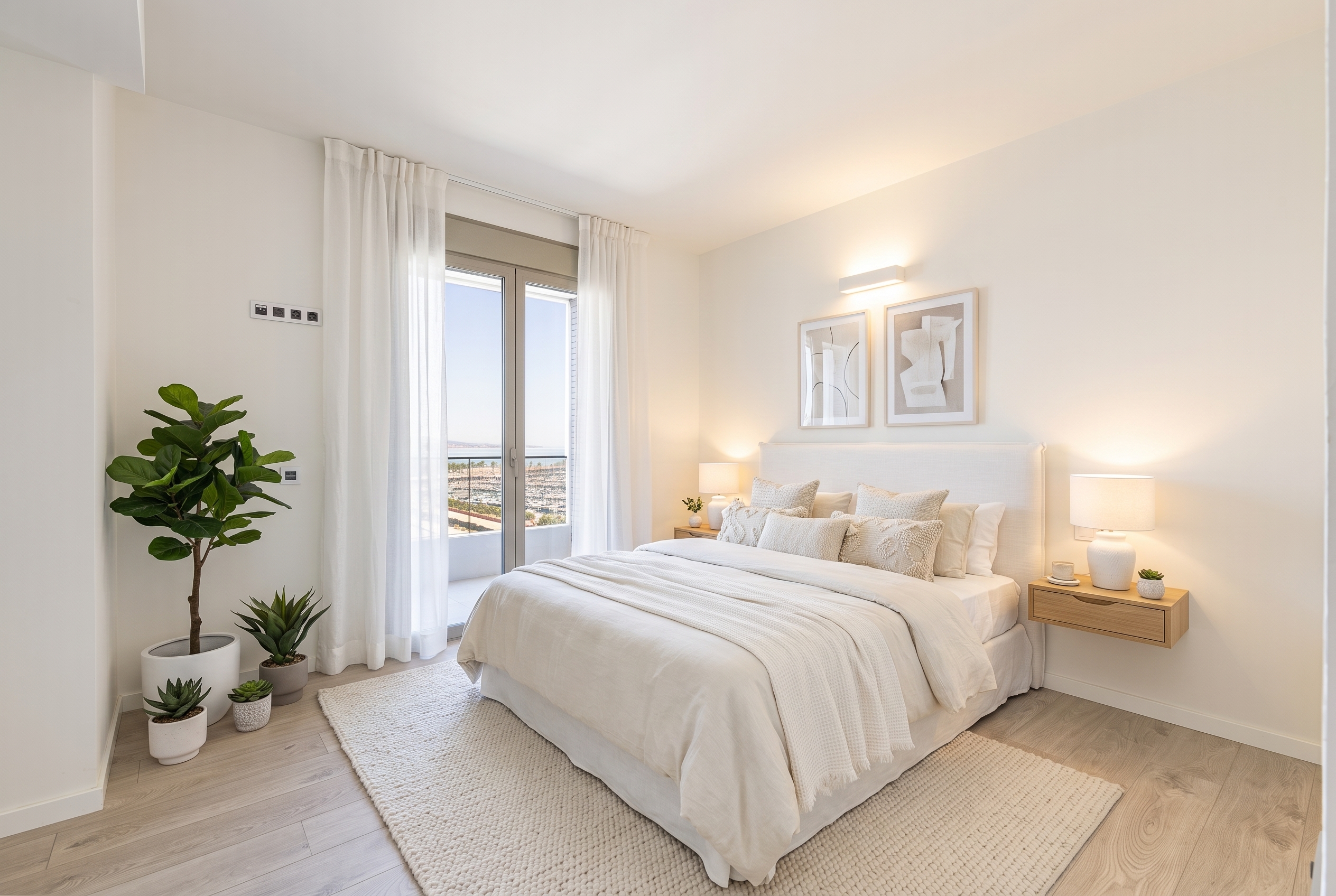 Después de Dormitorio con vistas al mar · Home staging virtual