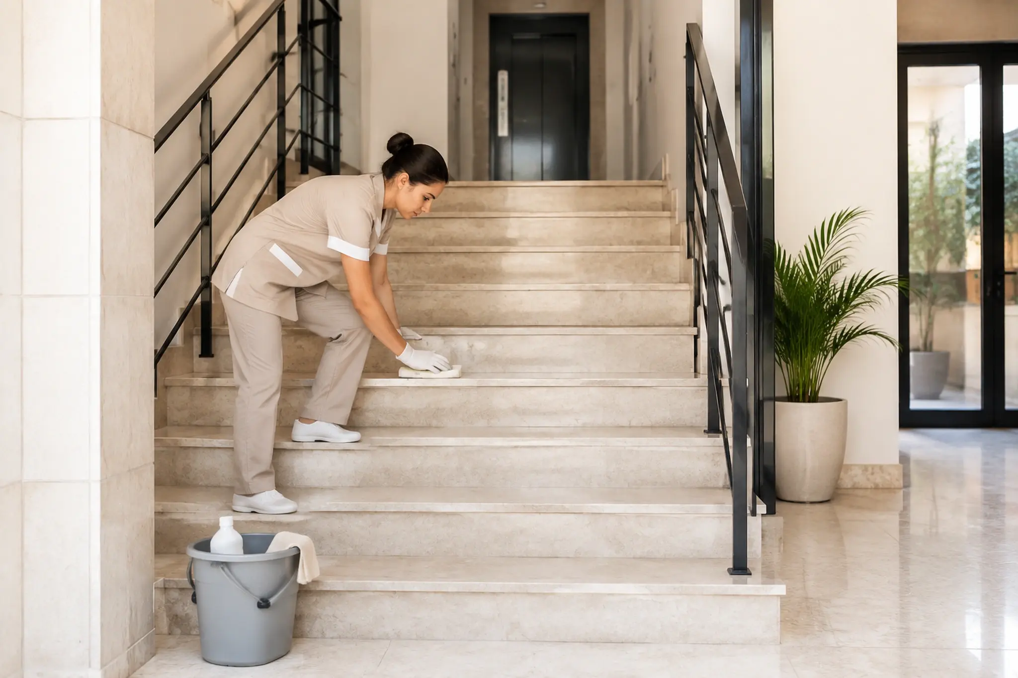 Limpieza profesional de escaleras y zonas comunes