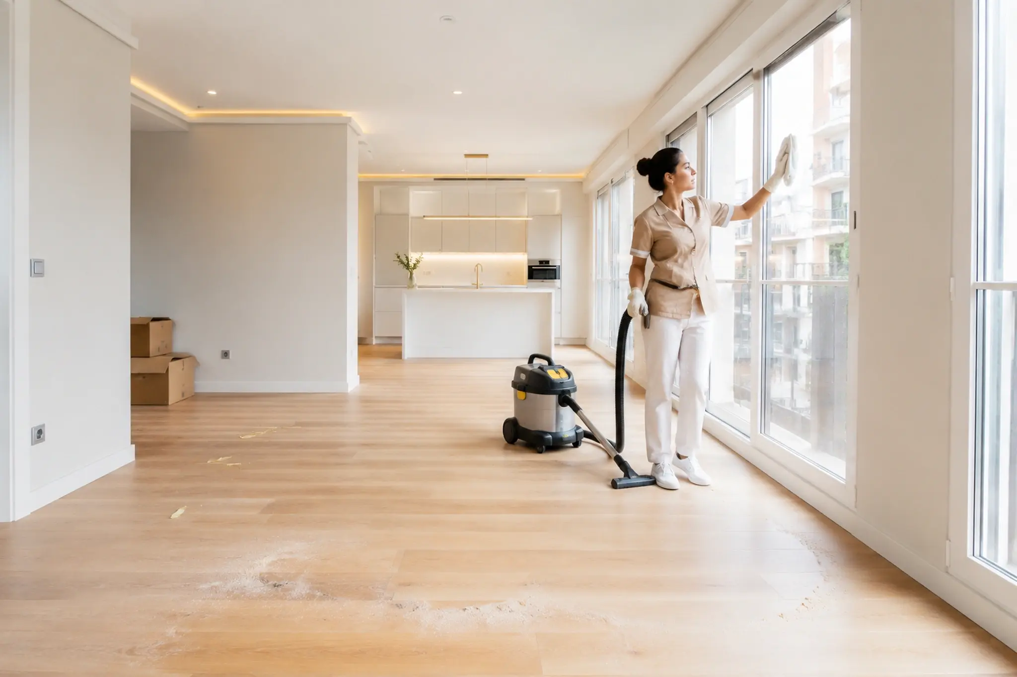 Limpieza de vivienda después de una reforma