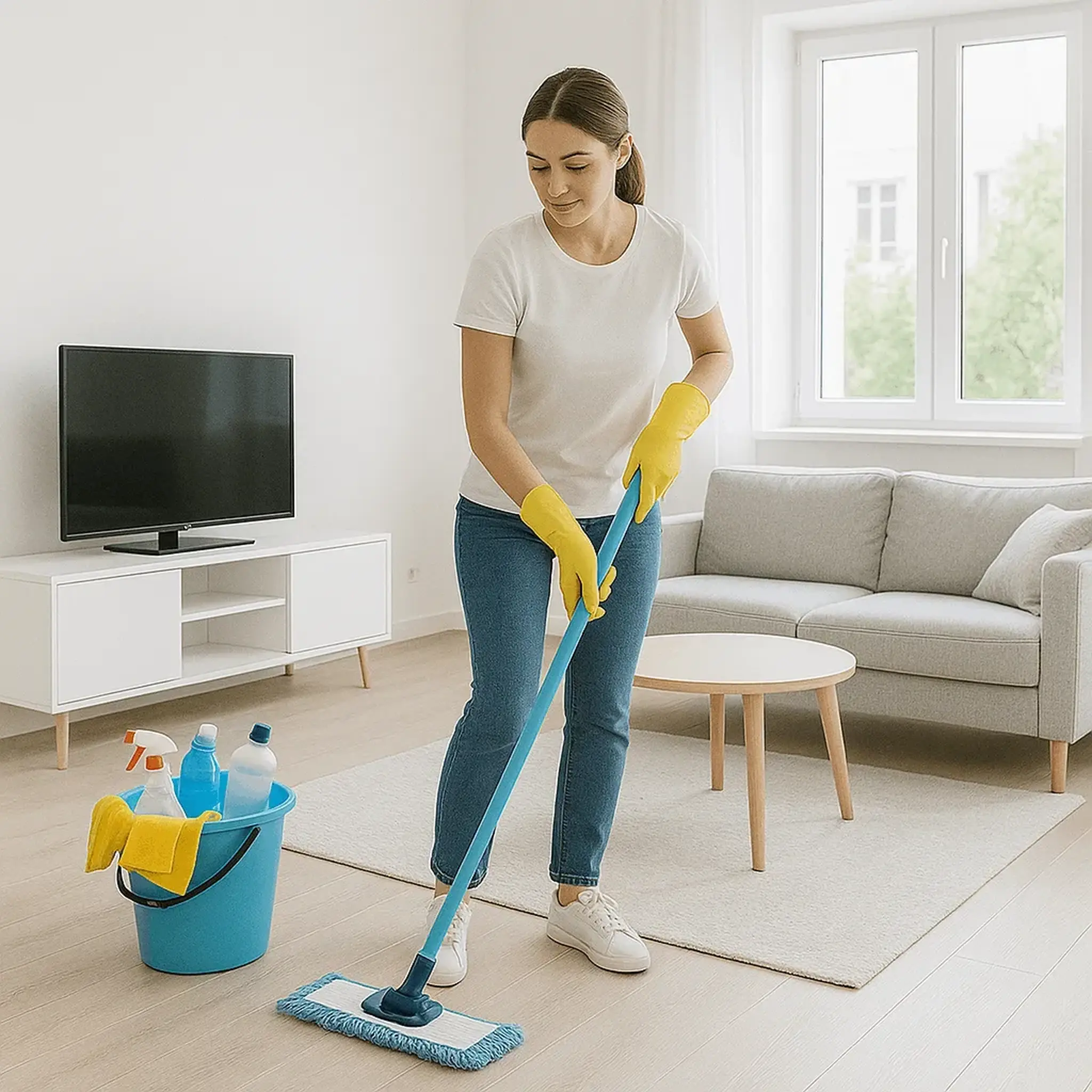 Limpieza doméstica profesional de una vivienda