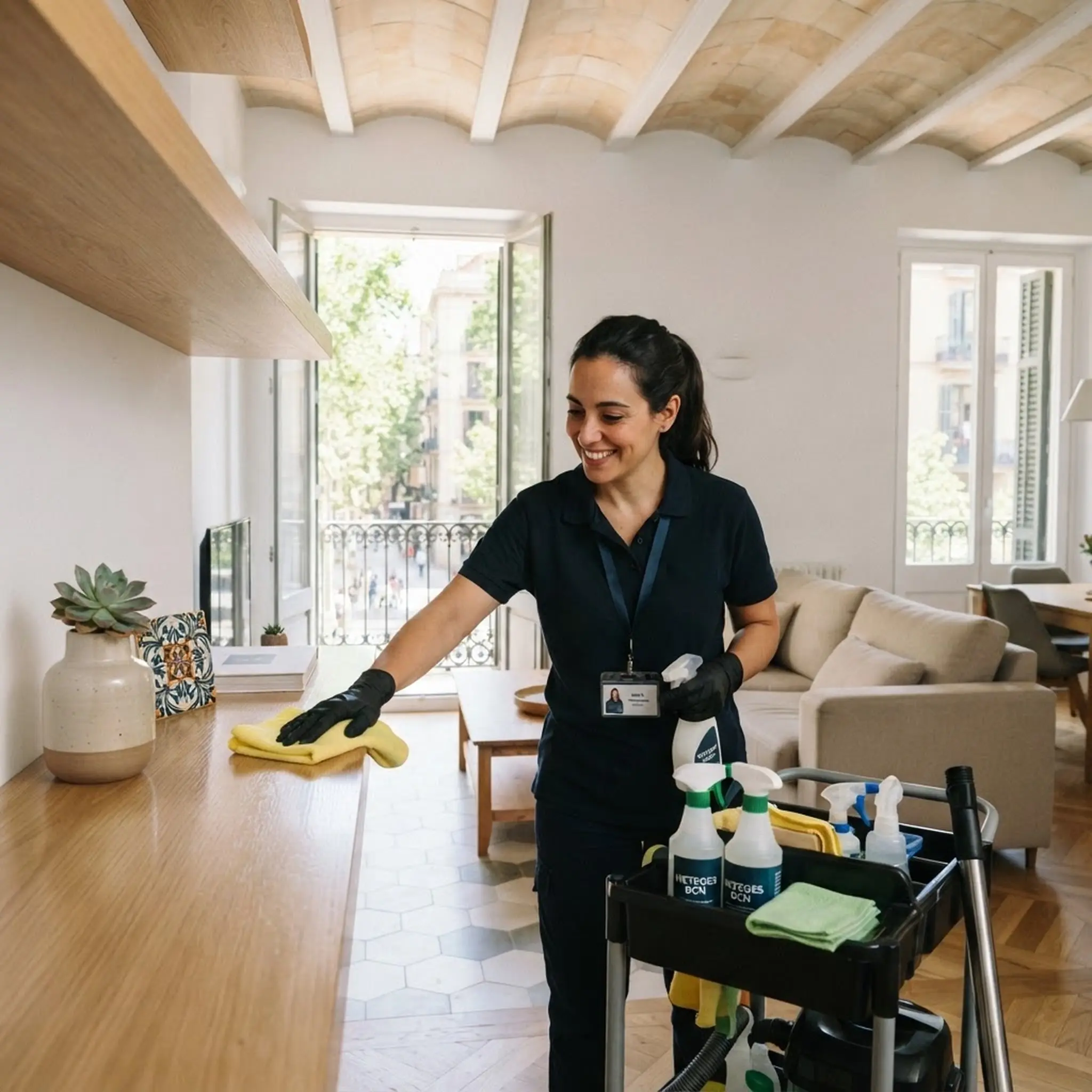 Servicio de limpieza profesional en una vivienda de Barcelona